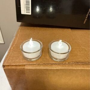 Tea Light candle holder Clear Glass